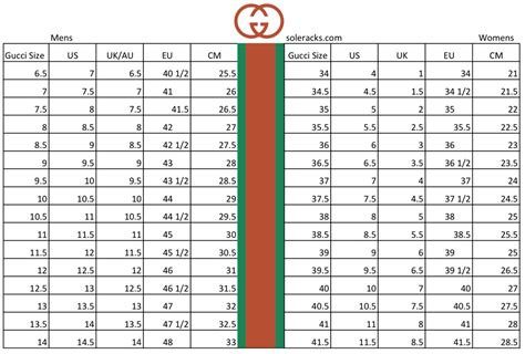 gucci footwear size guide